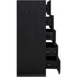 Scallop Oak Veneer Chest in Black
