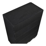 Scallop Oak Veneer Chest in Black
