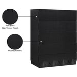Scallop Oak Veneer Chest in Black