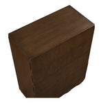 Scallop Oak Veneer Chest in Brown