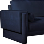 Madeline Chenille Fabric Upholstered Chair in Navy