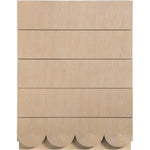 Scallop Oak Veneer Chest in Natural