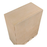 Scallop Oak Veneer Chest in Natural