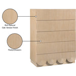 Scallop Oak Veneer Chest in Natural