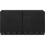 Scallop Oak Veneer Dresser in Black
