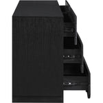 Scallop Oak Veneer Dresser in Black