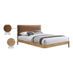Asher Vegan Leather Upholstered King Bed (3 Boxes) in Cognac