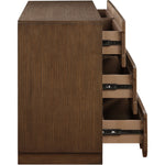 Scallop Oak Veneer Dresser in Brown