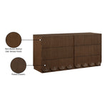 Scallop Oak Veneer Dresser in Brown