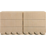 Scallop Oak Veneer Dresser in Natural