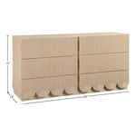 Scallop Oak Veneer Dresser in Natural