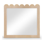 Scallop Oak Veneer Mirror in Natural