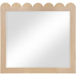 Scallop Oak Veneer Mirror in Natural