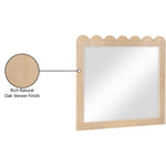 Scallop Oak Veneer Mirror in Natural