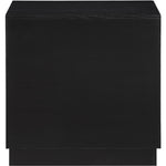 Scallop Oak Veneer Nightstand in Black