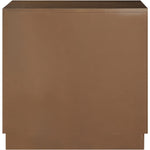 Scallop Oak Veneer Nightstand in Brown