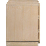 Scallop Oak Veneer Nightstand in Natural