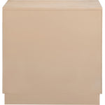 Scallop Oak Veneer Nightstand in Natural