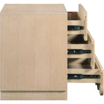 Scallop Oak Veneer Nightstand in Natural
