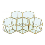 Sei Glass And Steel 5pc. Modular Coffee Table in Gold