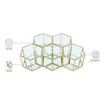 Sei Glass And Steel 5pc. Modular Coffee Table in Gold