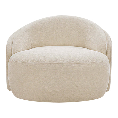 Caspian Chenille Fabric Upholstered Chair in Beige