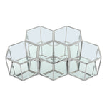 Sei Glass And Steel 5pc. Modular Coffee Table in Chrome