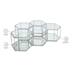 Sei Glass And Steel 5pc. Modular Coffee Table in Chrome