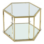 Sei Glass And Steel Coffee Table in Gold