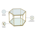 Sei Glass And Steel Coffee Table in Gold