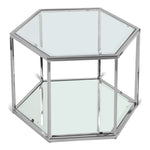 Sei Glass And Steel Coffee Table in Chrome