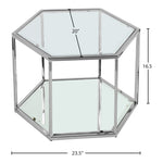 Sei Glass And Steel Coffee Table in Chrome