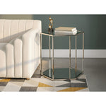 Sei Glass And Steel End / Side Table in Chrome