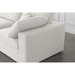 Serene 119" Linen Textured Fabric Upholstered Deluxe Comfort 4pc. Modular Sectional in Cream
