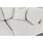Serene 119" Linen Textured Fabric Upholstered Deluxe Comfort 4pc. Modular Sectional in Cream