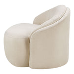 Caspian Chenille Fabric Upholstered Chair in Beige