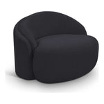 Caspian Chenille Fabric Upholstered Chair in Black
