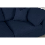 Serene 158" Linen Textured Fabric Upholstered Deluxe Comfort 5pc. Modular Sectional in Navy