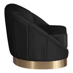Shelly Velvet Upholstered Chair in Black