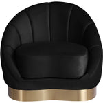 Shelly Velvet Upholstered Chair in Black