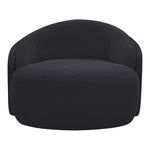 Caspian Chenille Fabric Upholstered Chair in Black