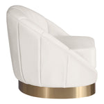 Shelly Velvet Upholstered Chair in Cream