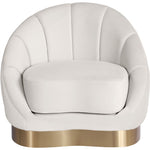 Shelly Velvet Upholstered Chair in Cream