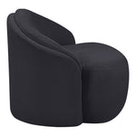 Caspian Chenille Fabric Upholstered Chair in Black