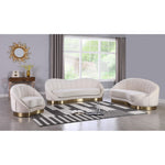 Shelly Velvet Upholstered Chair in Cream
