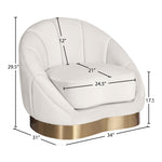 Shelly Velvet Upholstered Chair in Cream