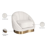 Shelly Velvet Upholstered Chair in Cream