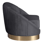 Shelly Velvet Upholstered Chair in Grey