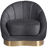 Shelly Velvet Upholstered Chair in Grey