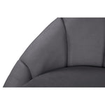 Shelly Velvet Upholstered Chair in Grey